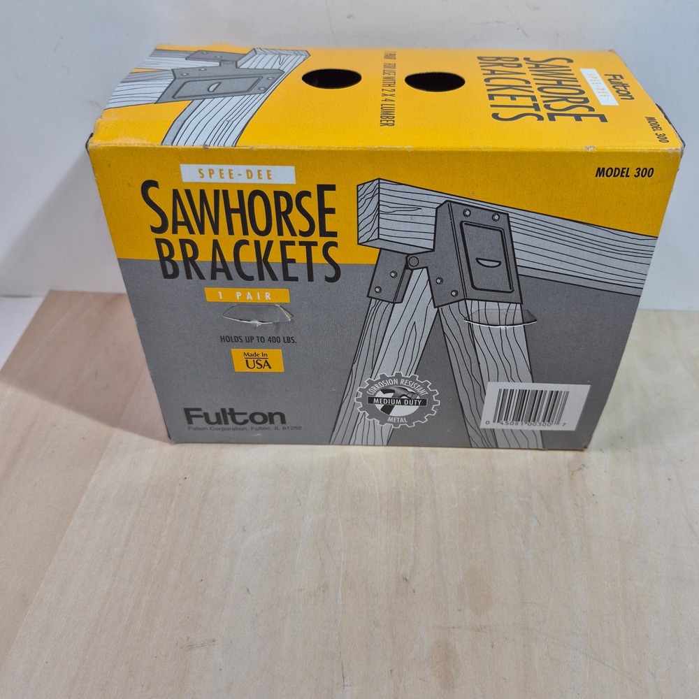 Fulton Spee-Dee‎ Model 300 Sawhorse Brackets Medium Duty Metal 1 Pair for 2x4s